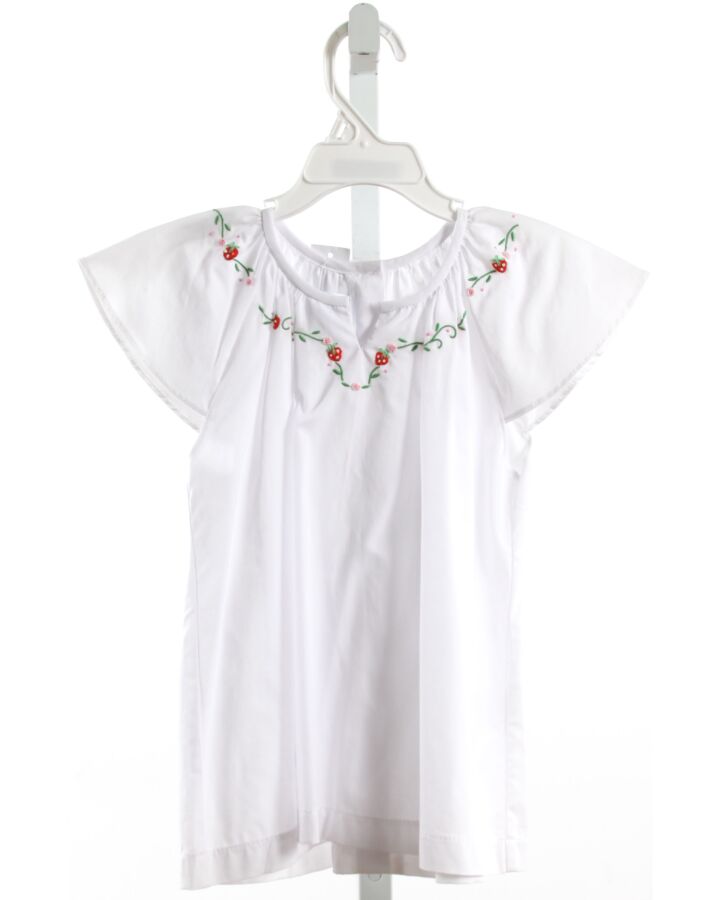 LITTLE ENGLISH  WHITE   EMBROIDERED SHIRT-SS