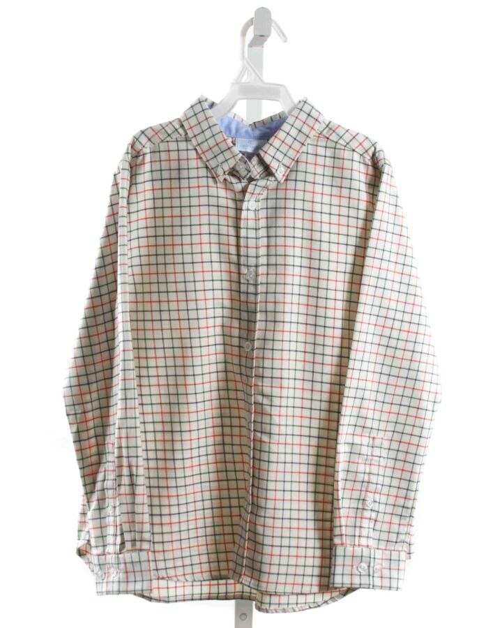 LITTLE ENGLISH  OFF-WHITE  WINDOWPANE  DRESS SHIRT