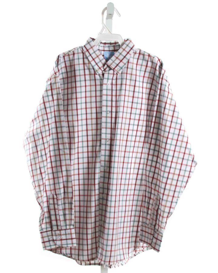 BELLA BLISS  MAROON  PLAID  DRESS SHIRT