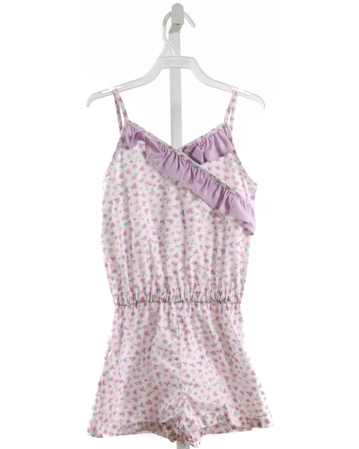JAMES & LOTTIE  LAVENDER  FLORAL  ROMPER WITH RUFFLE