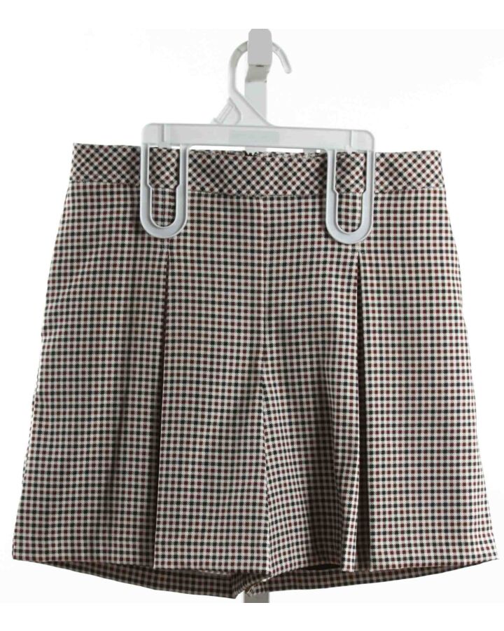 GABBY  BROWN  GINGHAM  SHORTS