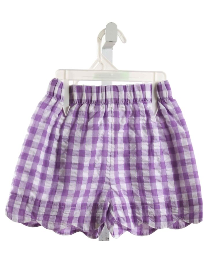 THE YELLOW LAMB  PURPLE SEERSUCKER GINGHAM  SHORTS