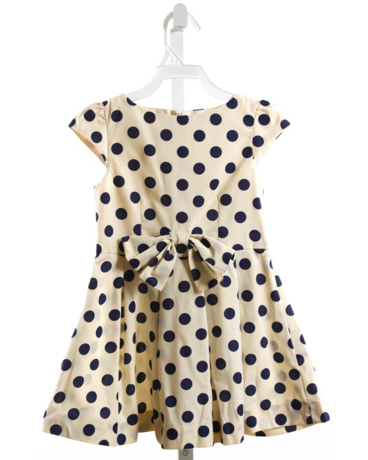 KELLY'S KIDS  NAVY  POLKA DOT  PARTY DRESS WITH BOW