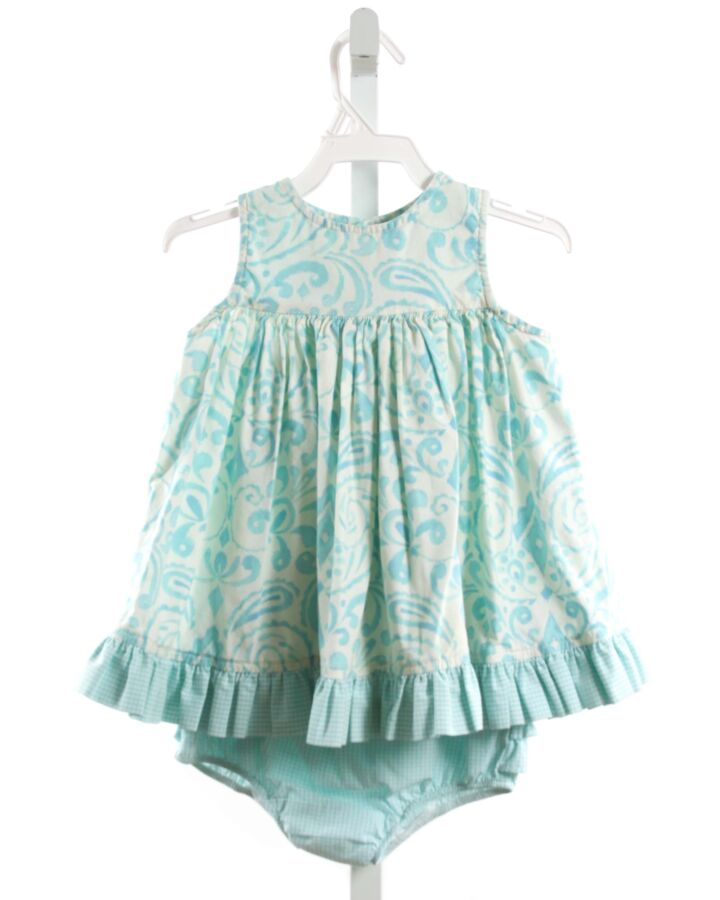 KELLY'S KIDS  AQUA    2-PIECE OUTFIT WITH RUFFLE