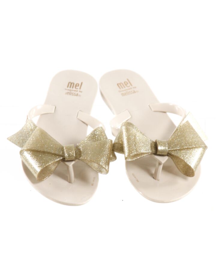 MINI MELISSA GOLD FLIP FLOPS *SIZE 8-9 *EUC SIZE TODDLER 8