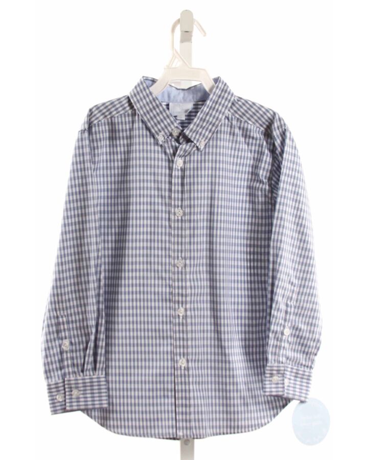 LITTLE ENGLISH  BLUE  GINGHAM  DRESS SHIRT