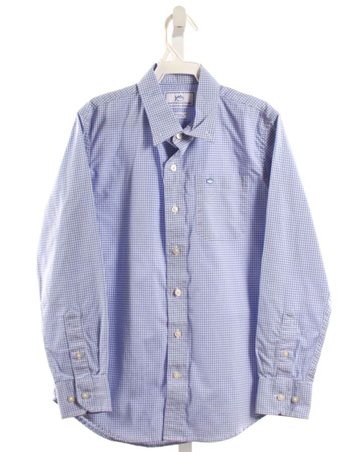 SOUTHERN TIDE  BLUE  GINGHAM  DRESS SHIRT