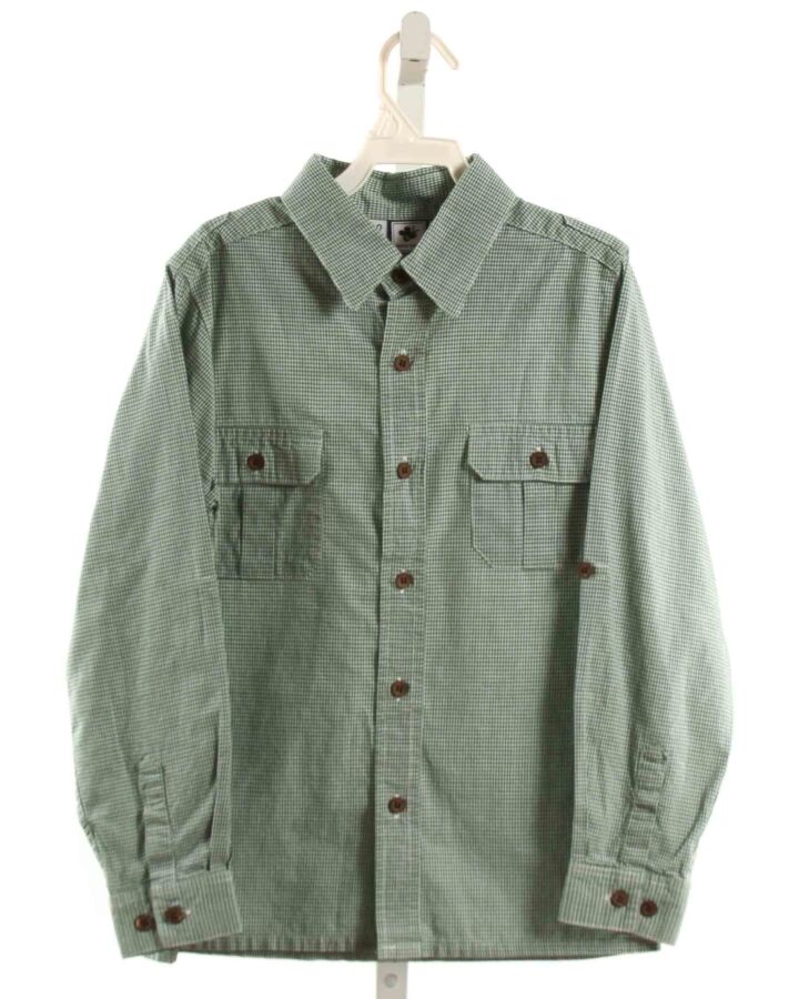 BUSY BEES  GREEN  GINGHAM  DRESS SHIRT