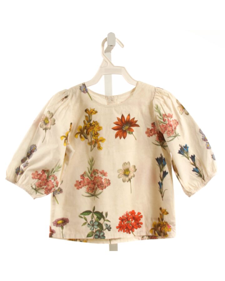 PINK CHICKEN  IVORY  FLORAL  SHIRT-LS