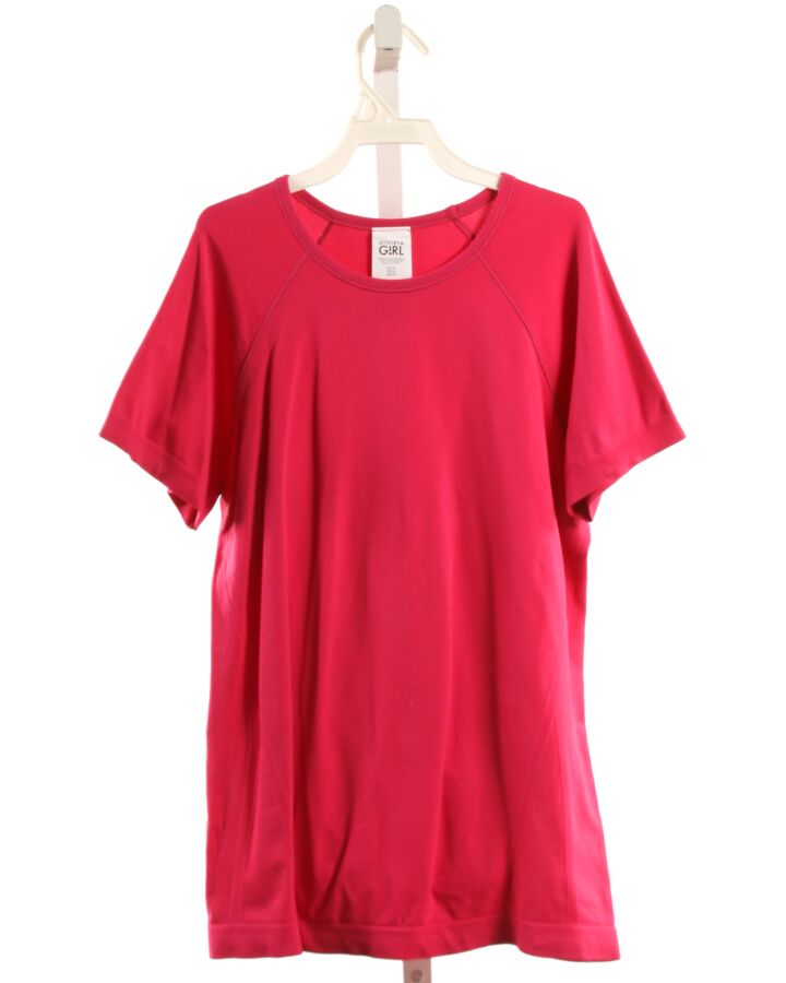 ATHLETA GIRL  HOT PINK    KNIT SS SHIRT