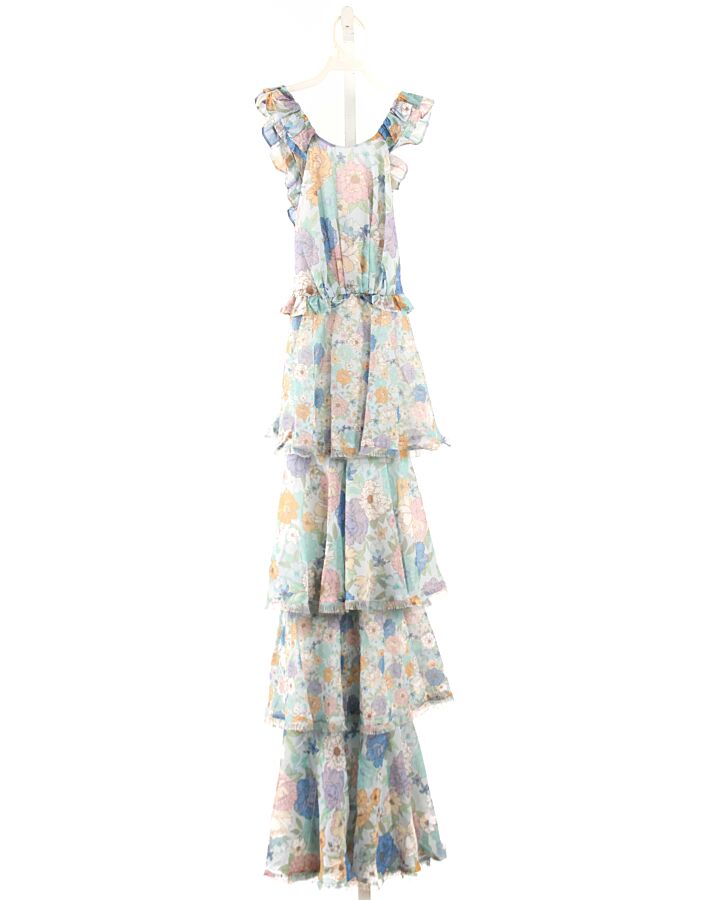 MARLO  AQUA  FLORAL  DRESS