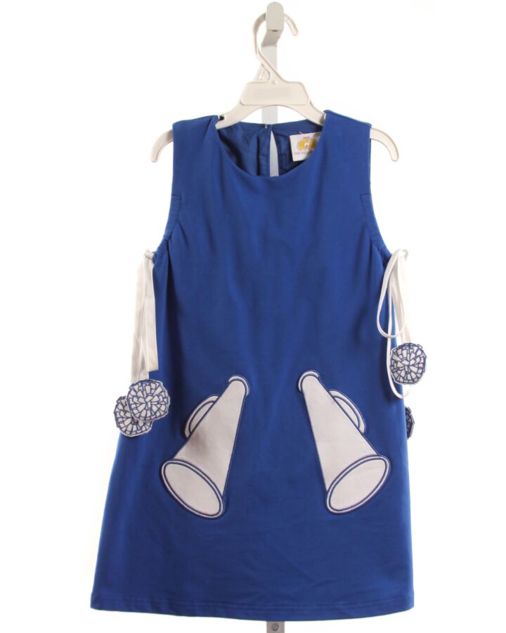 THE YELLOW LAMB  BLUE   APPLIQUED KNIT DRESS