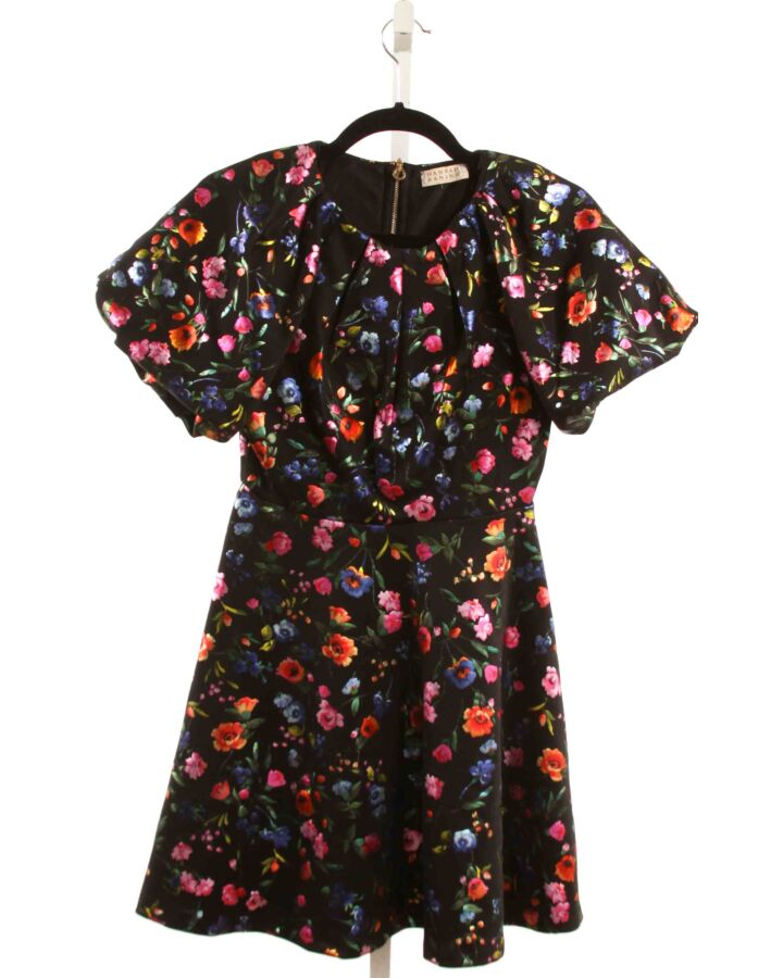 SARA SARA  BLACK  FLORAL  PARTY DRESS