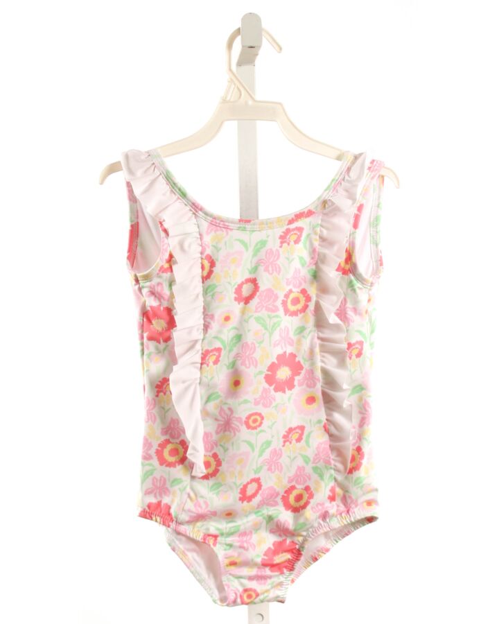 BELLA BLISS  PINK  FLORAL  1-PIECE SWIMSUIT WITH RUFFLE