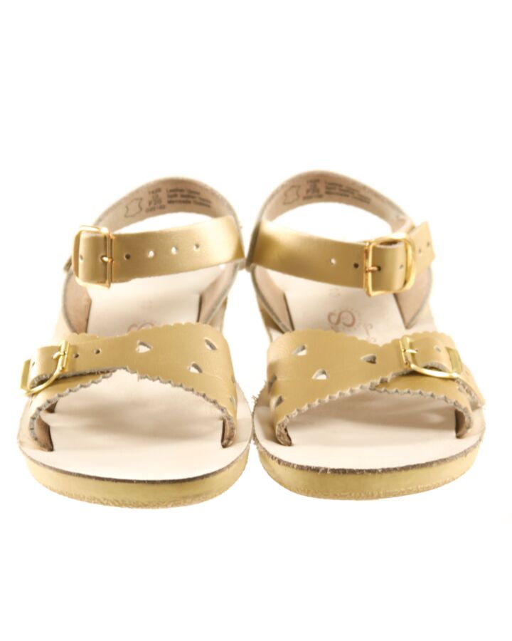 SUN SANS/ SALTWATER SANDALS GOLD SANDALS  *EUC SIZE TODDLER 10