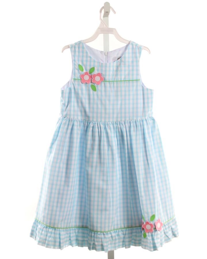 FLORENCE EISEMAN  BLUE  GINGHAM  DRESS