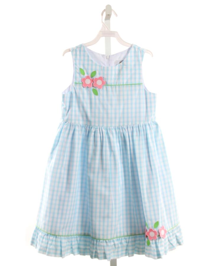 FLORENCE EISEMAN  BLUE  GINGHAM  DRESS