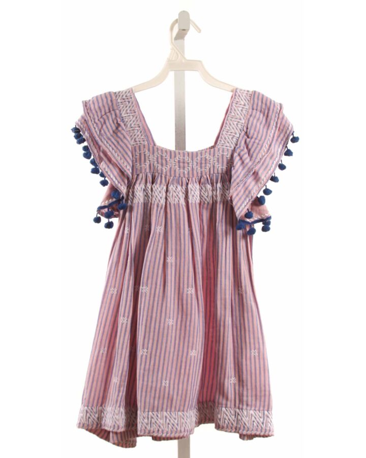 MER ST. BARTH  PINK  STRIPED SMOCKED DRESS