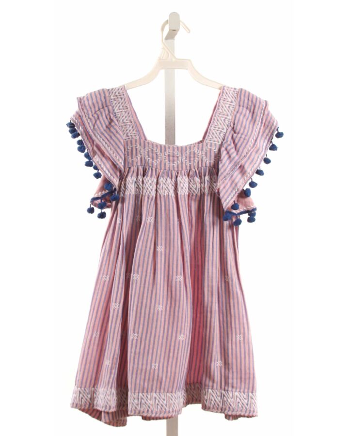 MER ST. BARTH  PINK  STRIPED SMOCKED DRESS