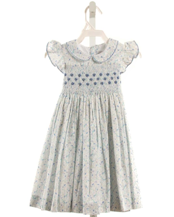 ANTOINETTE PARIS  BLUE  FLORAL SMOCKED DRESS