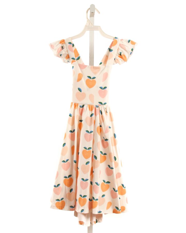 OLLIE JAY  ORANGE KNIT  PRINTED DESIGN DRESS