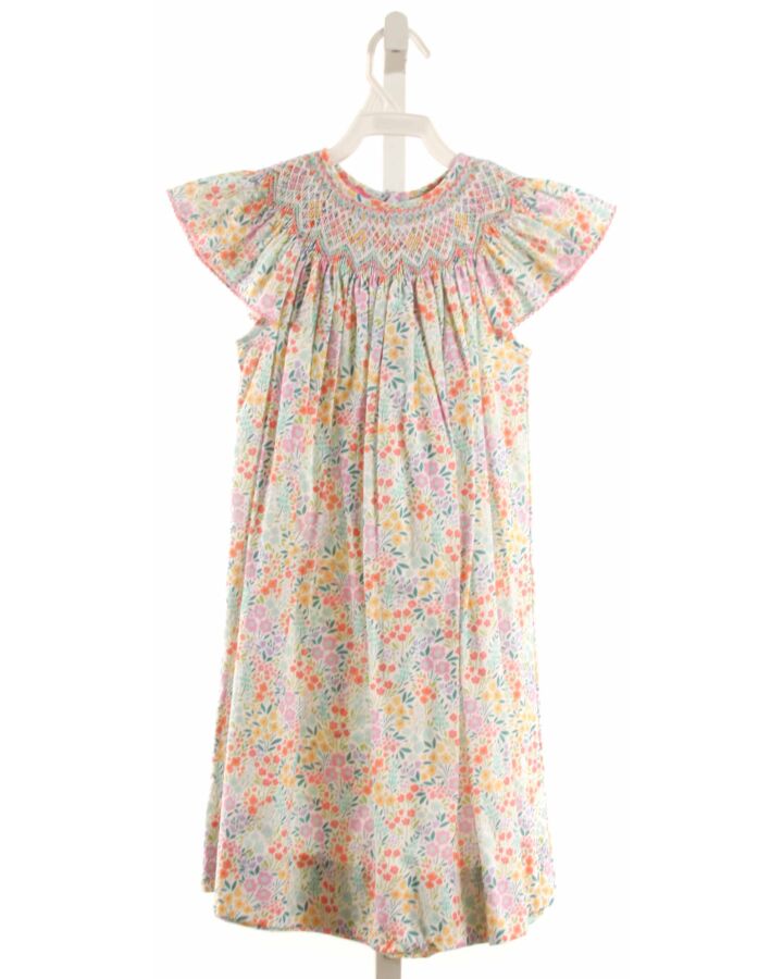 CLAIRE AND CHARLIE  MULTI-COLOR  FLORAL SMOCKED DRESS