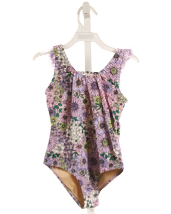 SHADE CRITTERS  PURPLE  FLORAL PRINTED DESIGN 1-PIECE SWIMSUIT