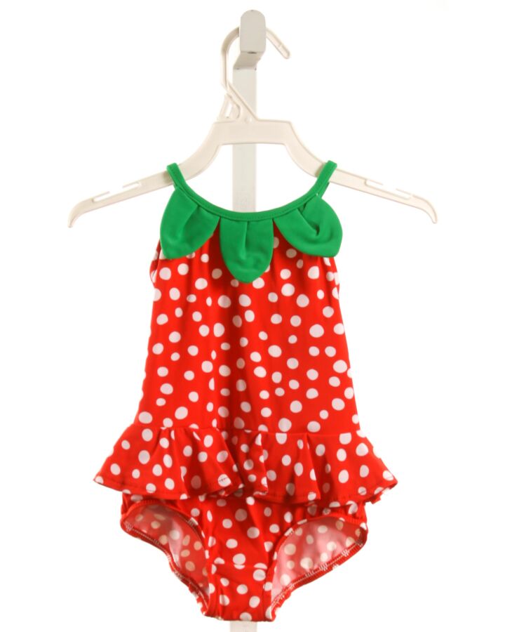 FLORENCE EISEMAN  RED  POLKA DOT  1-PIECE SWIMSUIT