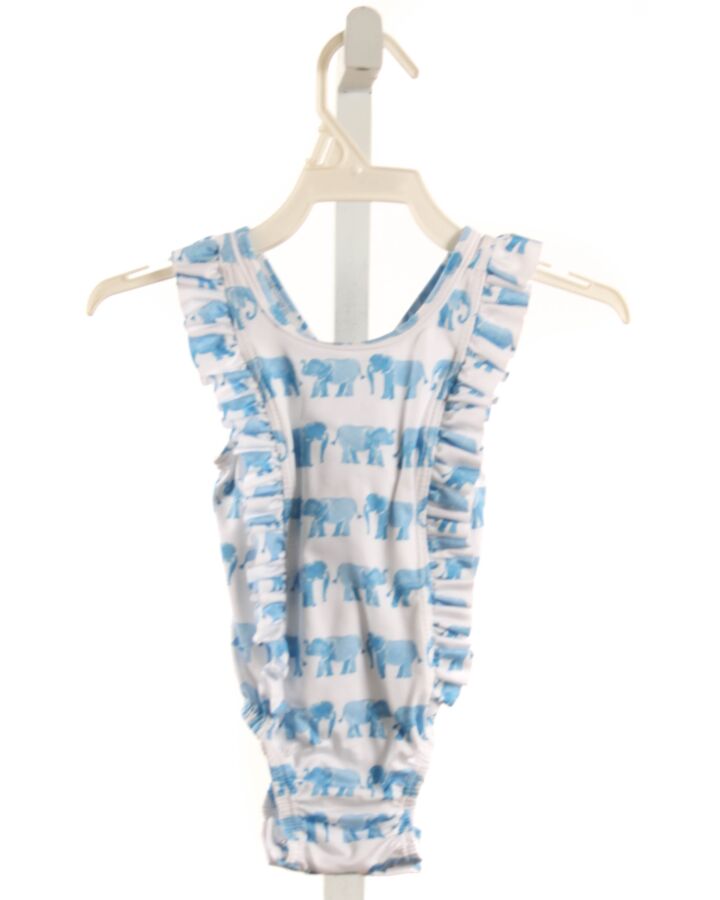 THE PROPER PEONY  BLUE   PRINTED DESIGN 1-PIECE SWIMSUIT