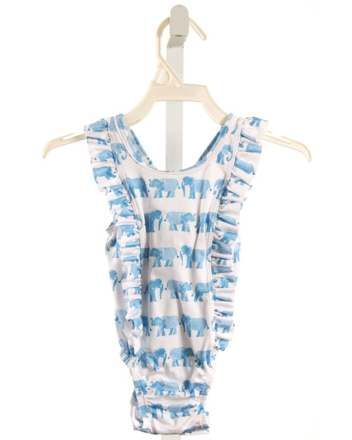 THE PROPER PEONY  BLUE   PRINTED DESIGN 1-PIECE SWIMSUIT