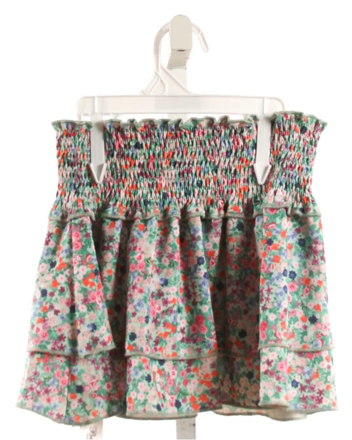 PLEAT.  MULTI-COLOR  FLORAL  SKIRT