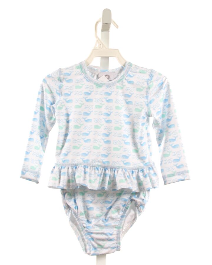 THE PROPER PEONY  LT BLUE  PRINT  2-PIECE SWIMSUIT