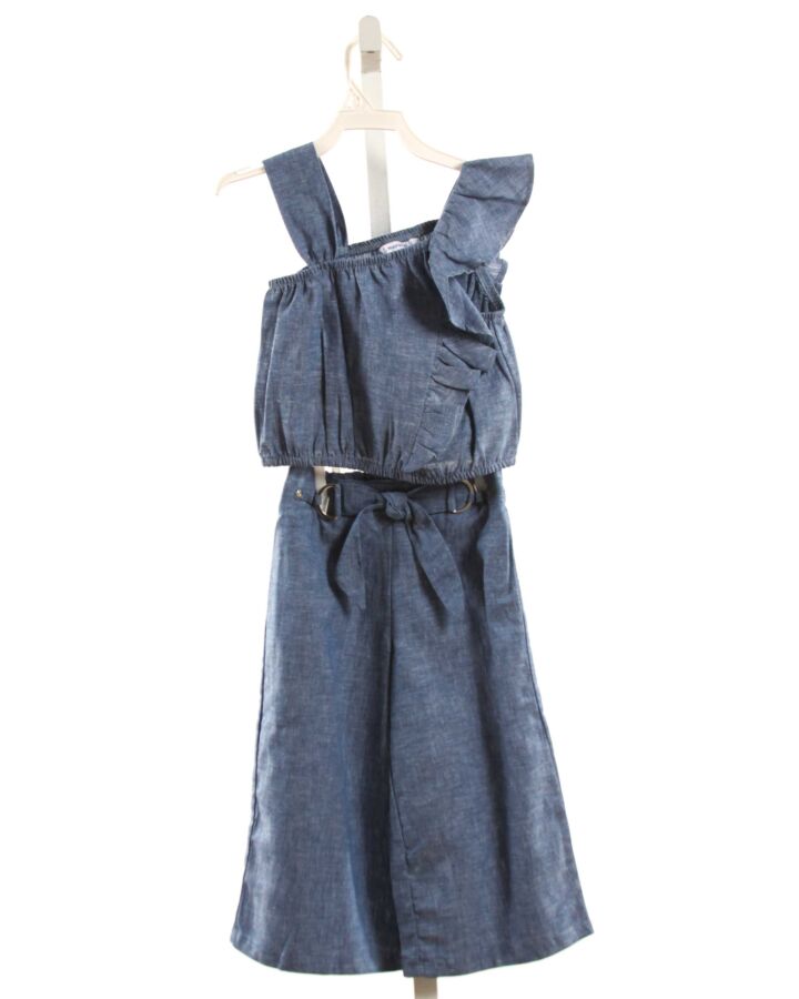 MAYORAL  CHAMBRAY    2-PIECE OUTFIT WITH RUFFLE