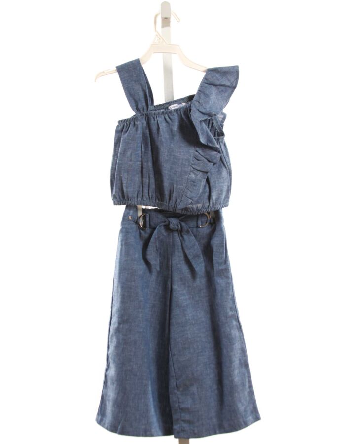 MAYORAL  CHAMBRAY    2-PIECE OUTFIT WITH RUFFLE