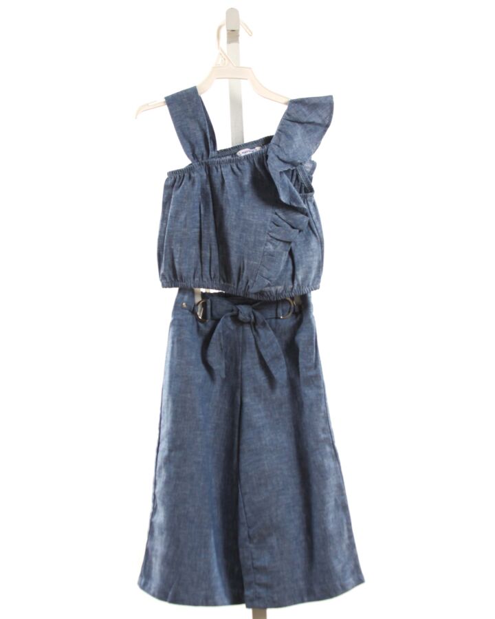 MAYORAL  CHAMBRAY    2-PIECE OUTFIT WITH RUFFLE