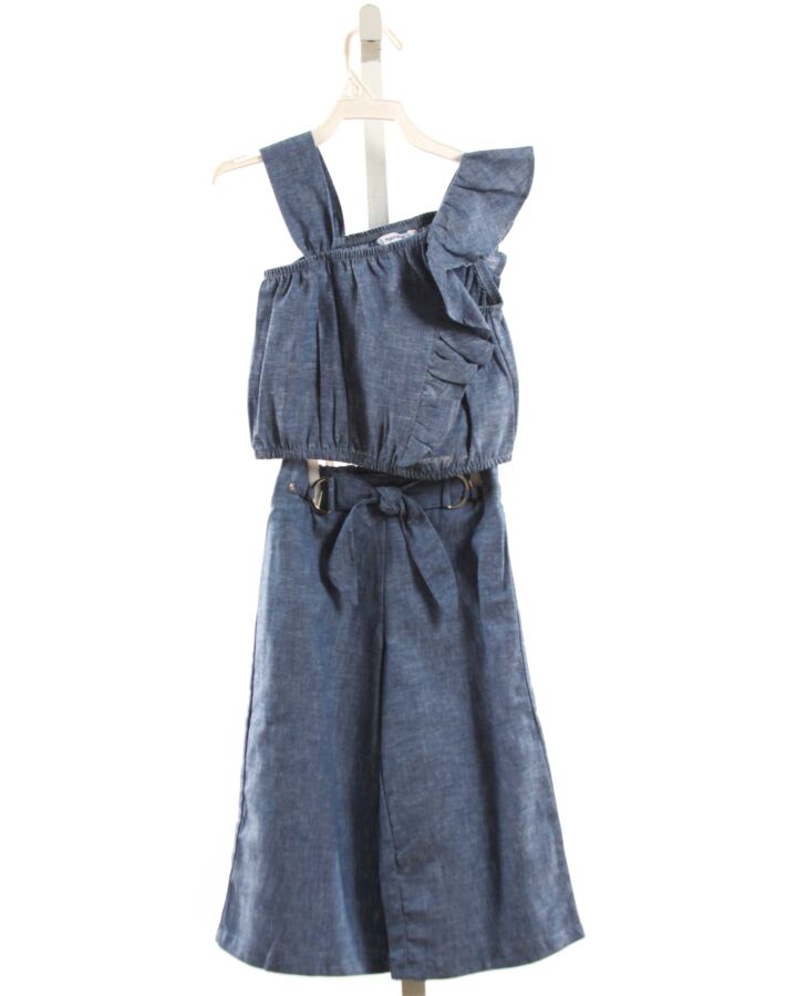 MAYORAL  CHAMBRAY    2-PIECE OUTFIT WITH RUFFLE