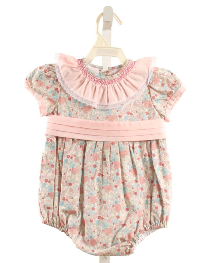 SAL & PIMENTA  PINK  FLORAL  BUBBLE WITH LACE TRIM