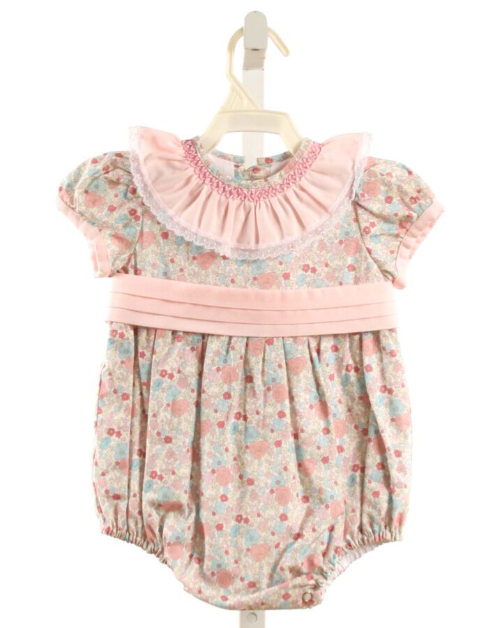 SAL & PIMENTA  PINK  FLORAL  BUBBLE WITH LACE TRIM