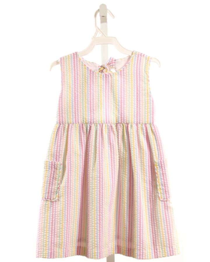 JAMES & LOTTIE  MULTI-COLOR SEERSUCKER STRIPED  DRESS