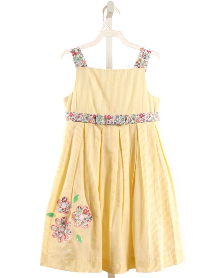 FLORENCE EISEMAN  YELLOW  FLORAL APPLIQUED DRESS