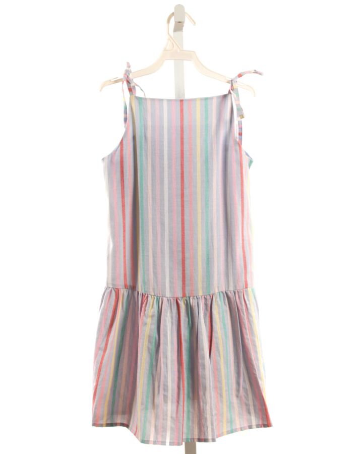 PLEAT.  MULTI-COLOR  STRIPED  DRESS