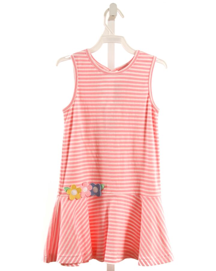 FLORENCE EISEMAN  PINK  STRIPED  KNIT DRESS