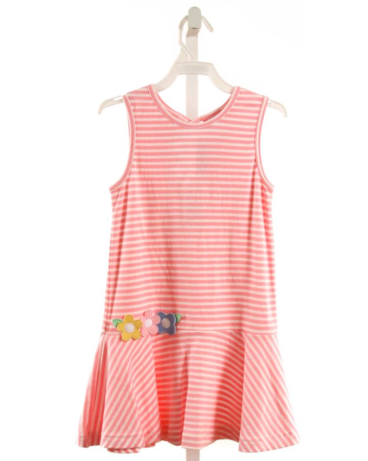 FLORENCE EISEMAN  PINK  STRIPED  KNIT DRESS