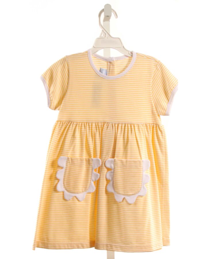 BELLA BLISS  YELLOW  STRIPED  KNIT DRESS