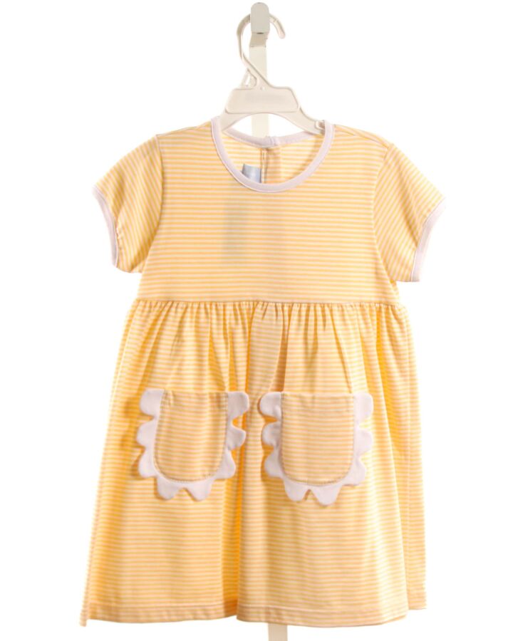 BELLA BLISS  YELLOW  STRIPED  KNIT DRESS