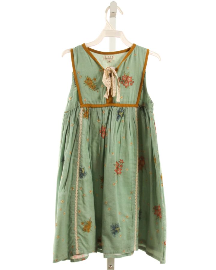 LALI  GREEN  FLORAL  KNIT DRESS