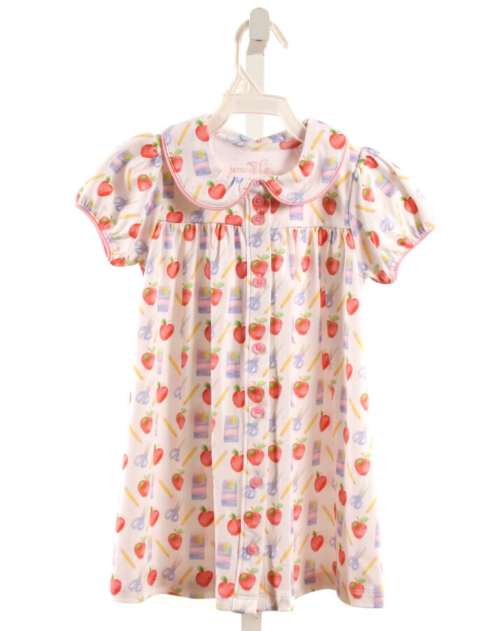 JAMES & LOTTIE  WHITE   PRINTED DESIGN KNIT DRESS