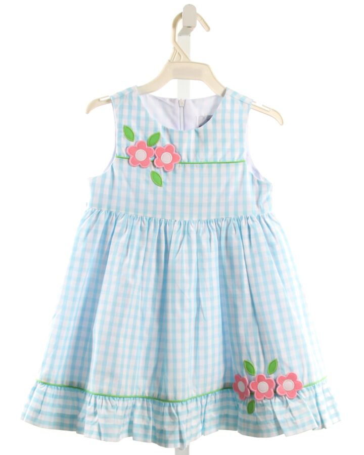 FLORENCE EISEMAN  BLUE  GINGHAM  DRESS