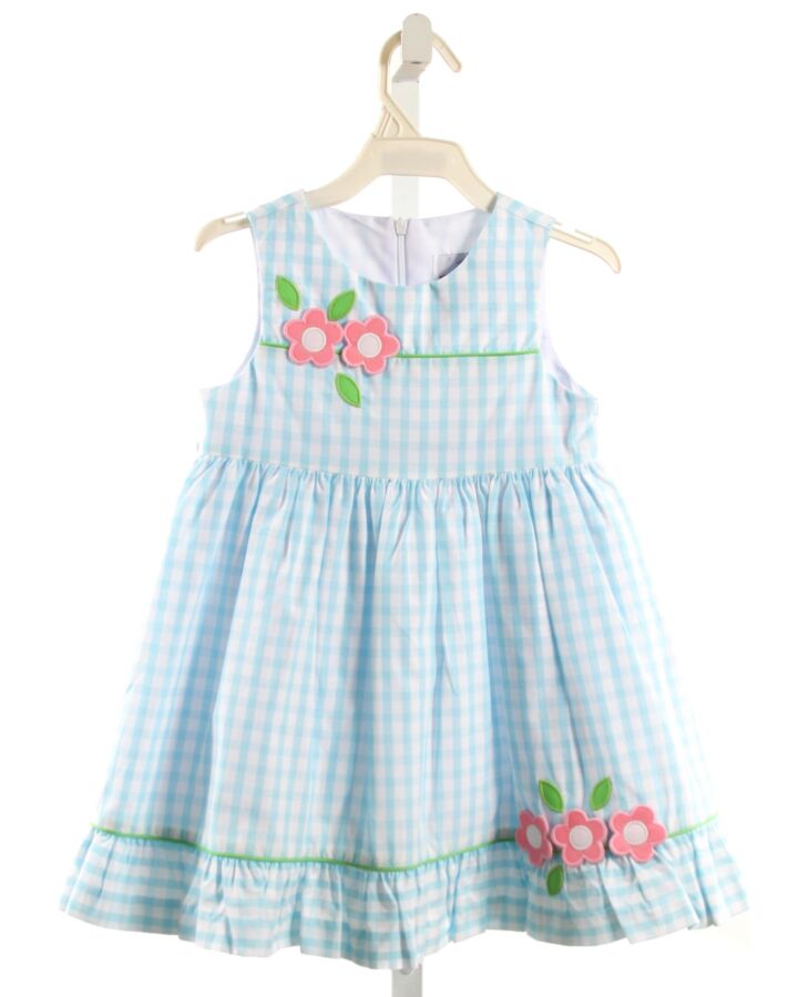 FLORENCE EISEMAN  BLUE  GINGHAM  DRESS