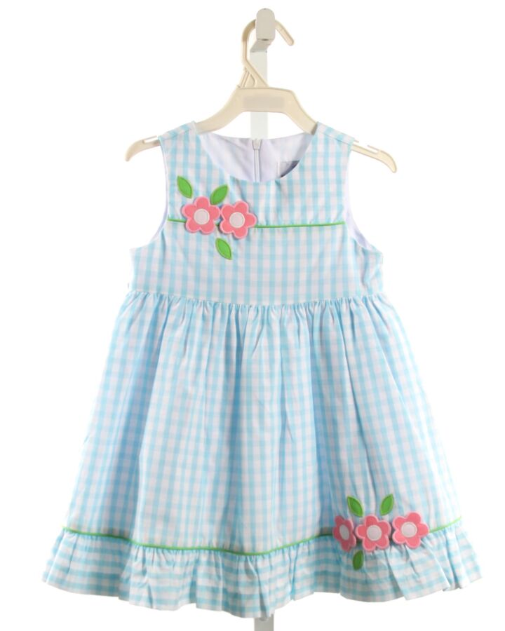 FLORENCE EISEMAN  BLUE  GINGHAM  DRESS